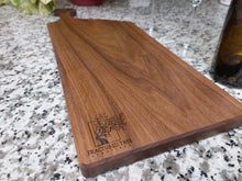 Load image into Gallery viewer, Walnut Serving Board - Ghost Sapphire Blue (Glow) (w06)