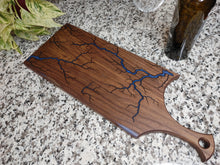 Load image into Gallery viewer, Walnut Serving Board - Sapphire Blue (w02)