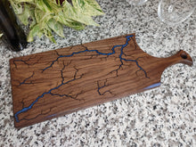 Load image into Gallery viewer, Walnut Serving Board - Sapphire Blue (w02)