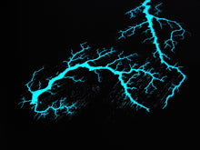 Load image into Gallery viewer, Walnut Serving Board - Ghost Sapphire Blue (Glow) (w06)