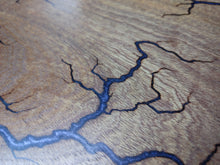 Load image into Gallery viewer, Sapele Serving Board - Golden Purple Rain (s02)