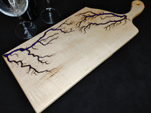 Load image into Gallery viewer, Curly Maple Serving Board - Royal Purple (cm02)