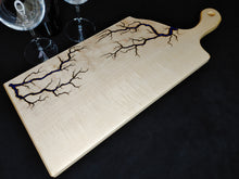 Load image into Gallery viewer, Curly Maple Serving Board - Deep Blue Sea (cm03)