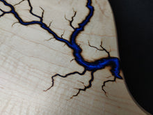 Load image into Gallery viewer, Curly Maple Serving Board - Deep Blue Sea (cm03)