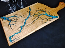 Load image into Gallery viewer, Cherry Serving Board - Blue/Green (ch08)