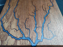 Load image into Gallery viewer, Sapele Serving Board - Blue Slate (s07)