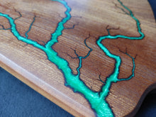 Load image into Gallery viewer, Sapele Serving Board - Emerald Green (s011)