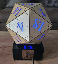 Load image into Gallery viewer, D20 Wooden Lamp
