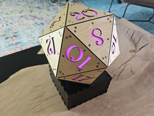 Load image into Gallery viewer, D20 Wooden Lamp
