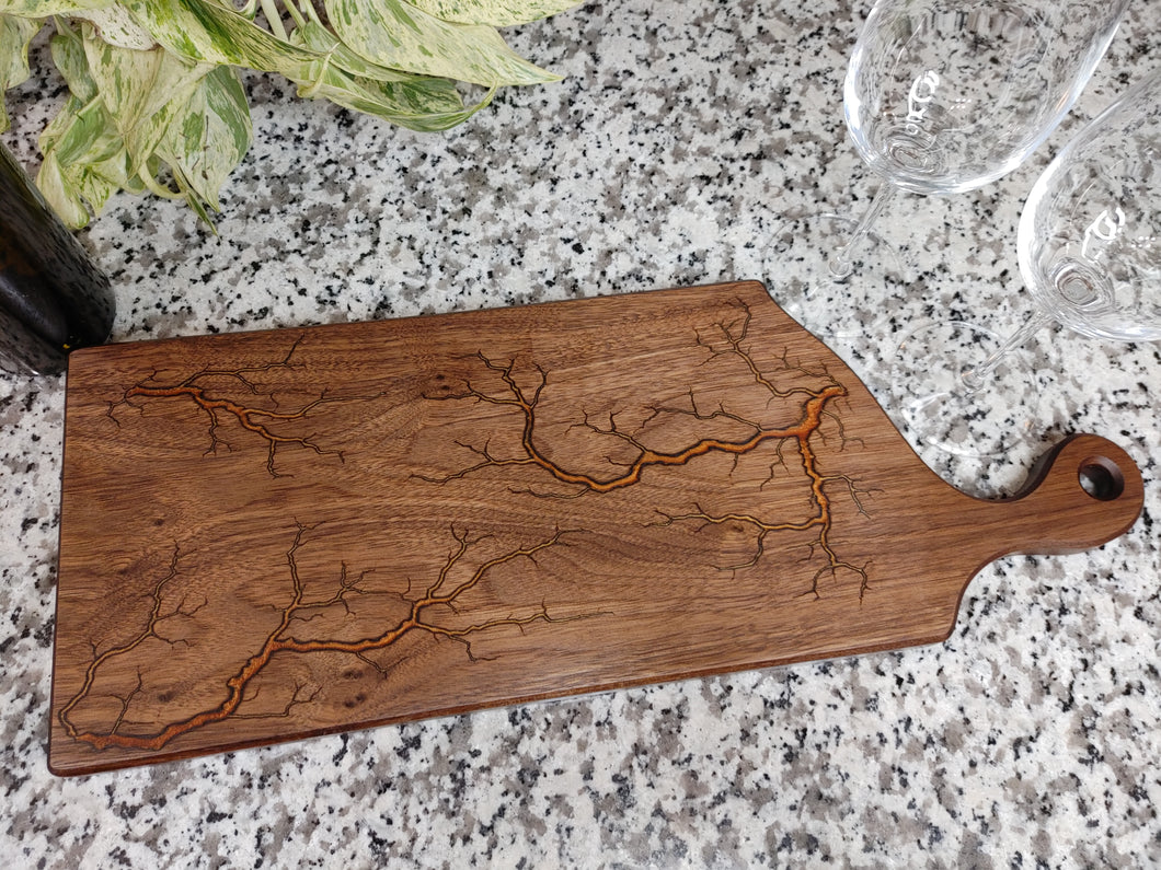 Walnut Serving Board - Metallic Copper (w05)