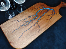 Load image into Gallery viewer, Sapele Serving Board - Blue Slate (s01)
