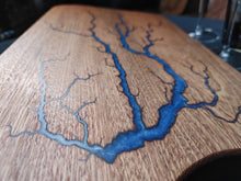 Load image into Gallery viewer, Sapele Serving Board - Blue Slate (s01)
