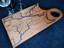 Load image into Gallery viewer, Sapele Serving Board - Golden Purple Rain (s06)
