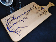 Load image into Gallery viewer, Beech Serving Board - Royal Purple/Deep Blue Sea (b02)
