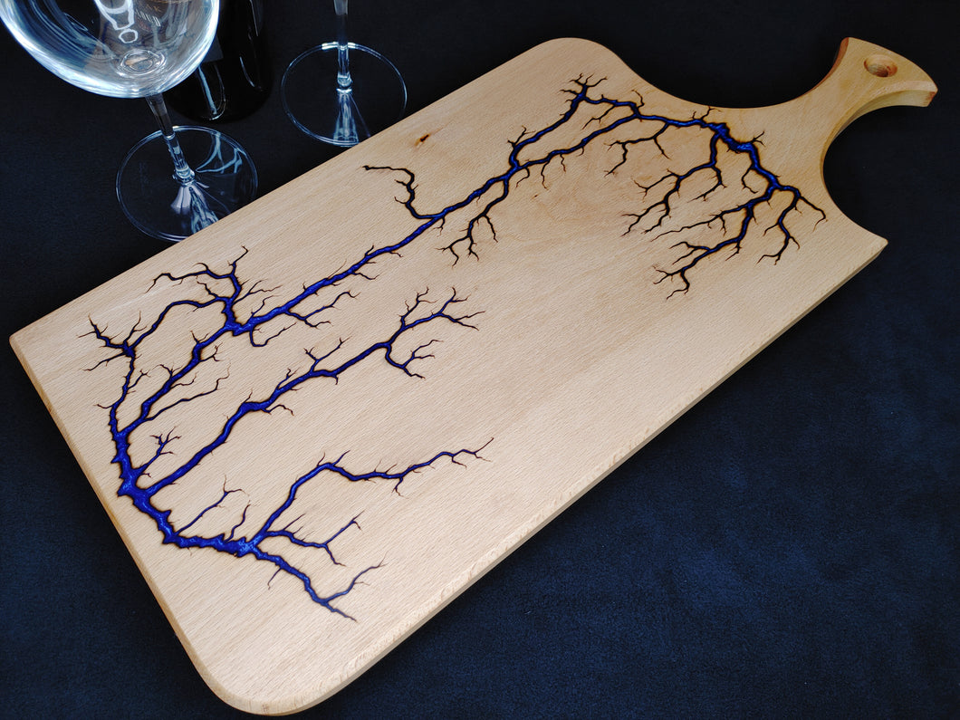 Beech Serving Board - Royal Purple/Deep Blue Sea (b02)