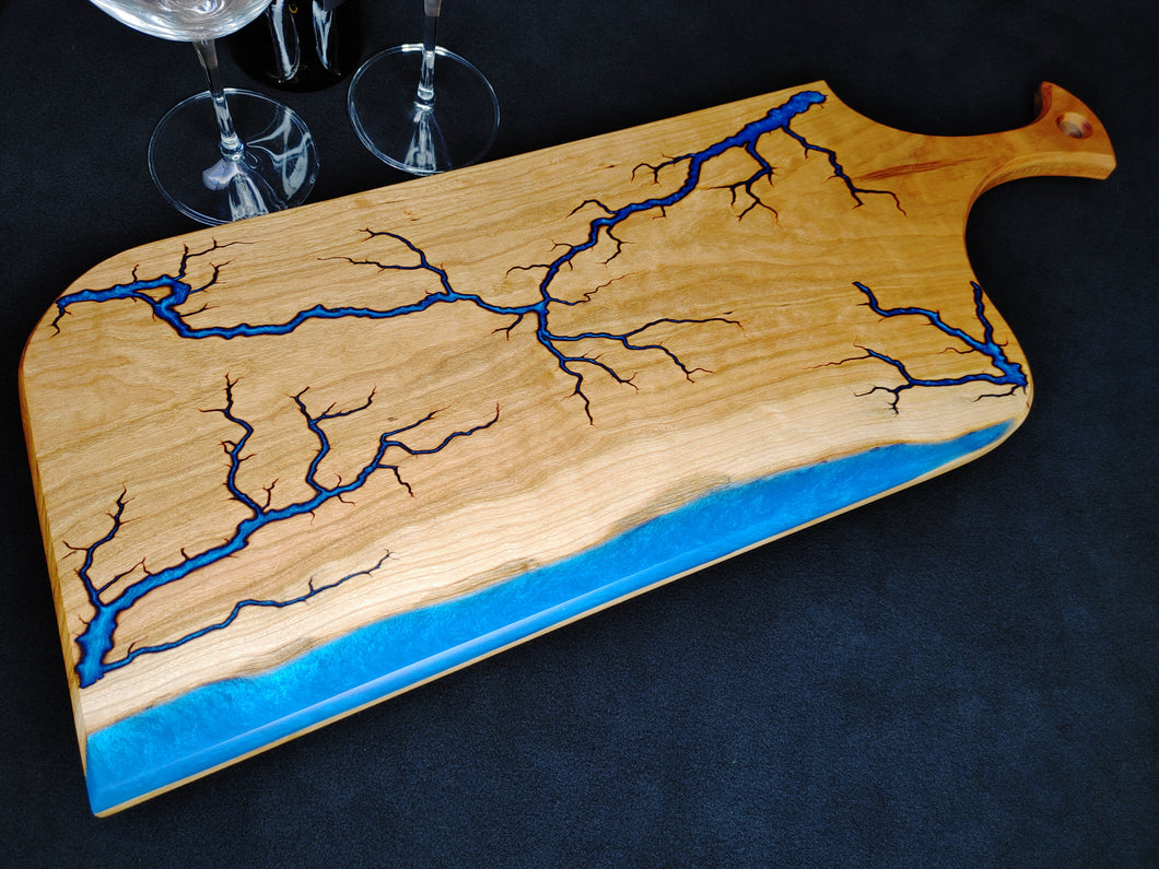 Cherry Serving Board - Cobalt Blue