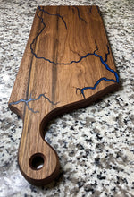 Load image into Gallery viewer, Walnut Serving Board- Cobalt Blue
